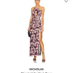 Nicholas Micaela Halter Neck Gown - Worn Once! LIKE NEW! Size 2